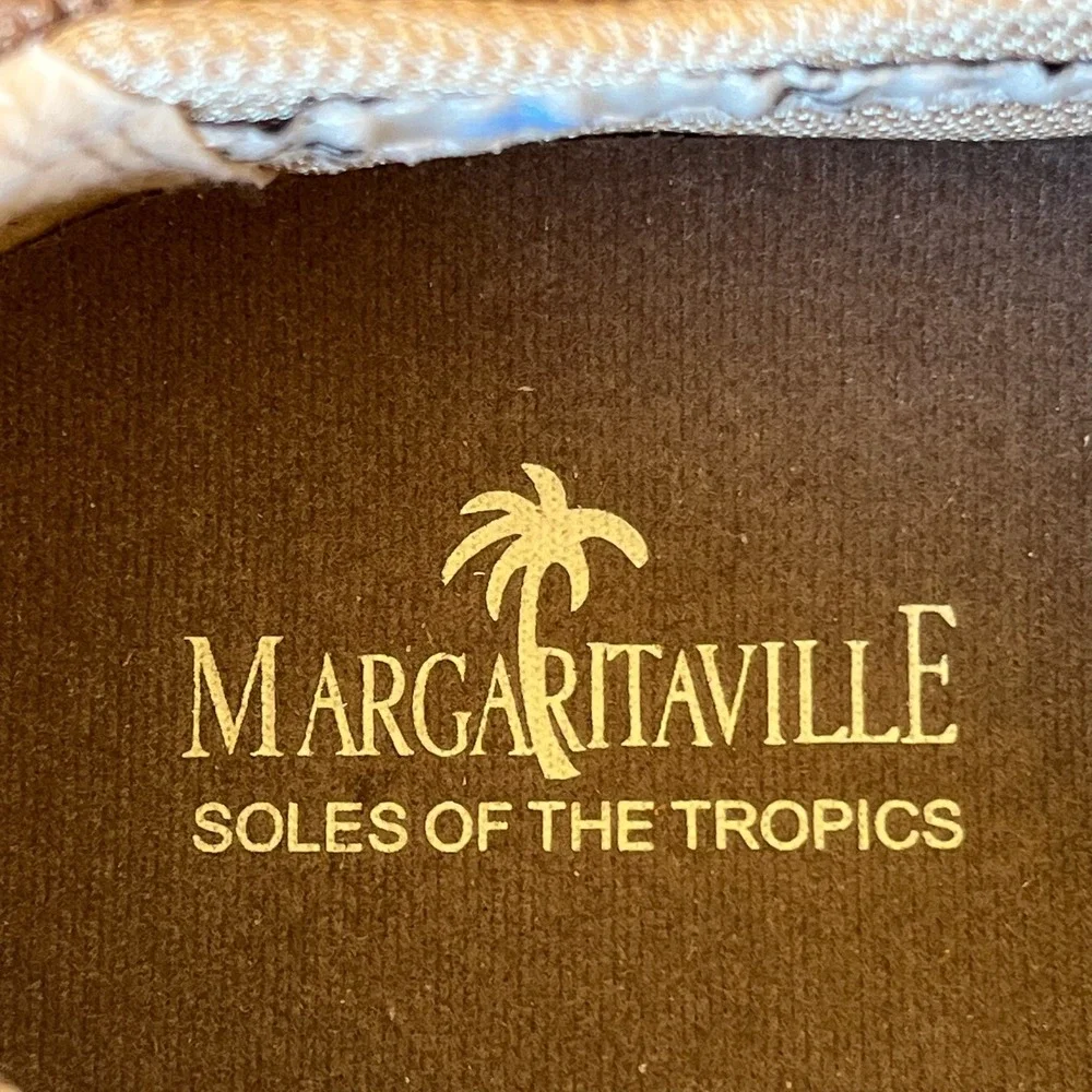 Margaritaville Men's US‎ 9.5 Boat Shoes Beach Resort Soles Tropic Leather Brown
